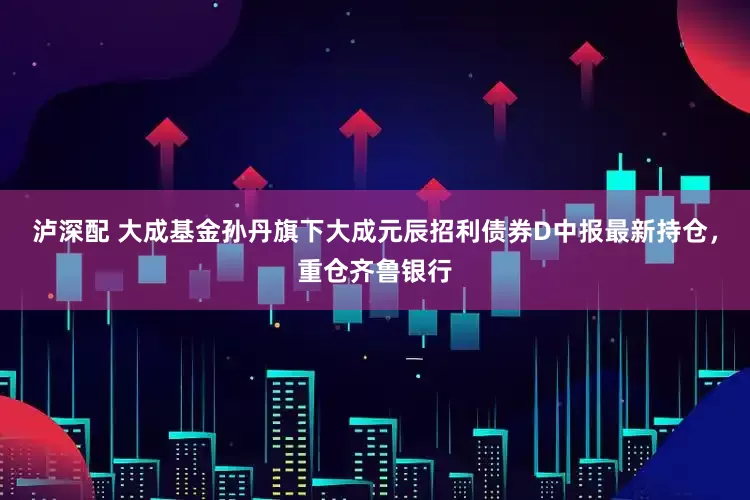 泸深配 大成基金孙丹旗下大成元辰招利债券D中报最新持仓，重仓齐鲁银行